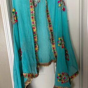 Embroidered Teal Women's Jacket